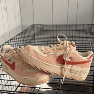 Pink & Red Velvet Nike Air Force 1’s